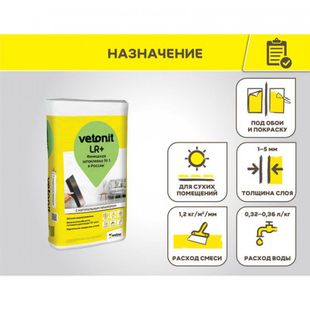Шпаклевка ВЕТОНИТ LR+ 20 кг (54)