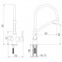 Смеситель д/к Comfort LM3070C гибкий излив с подкл. фильтра LEMARK