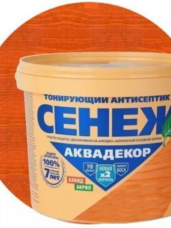 Х2-114 (рябина) Сенеж Аквадекор, тон. антисептик  2,5кг