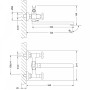 Смеситель д/в Flora LM0152C крест. маховики, L-излив 300 мм. LEMARK