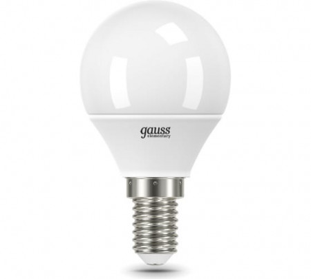 Лампа светодиодная Gauss Elementary шар LED 12вт 230В 3000K Е14 теплый  53112