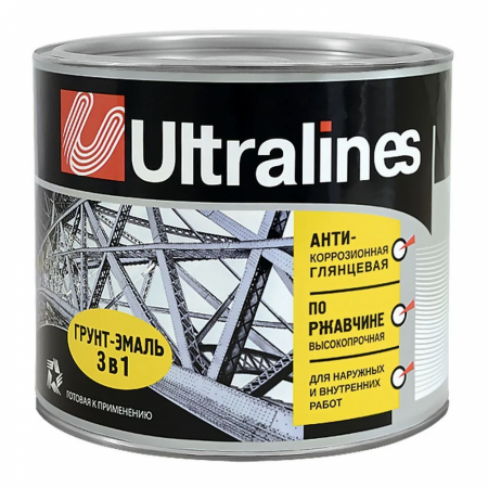 Грунт-эмаль 3 в 1 ULTRA LINES (зеленая)  1,8кг