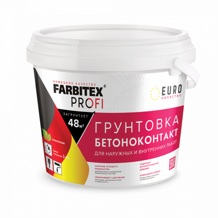 Грунтовка бетоноконтакт FARBITEX PROFI  5кг