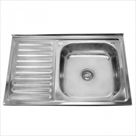 Мойка нерж. накладная 60х80 ПРАВАЯ (0,8х180) (10)  SINKLIGHT