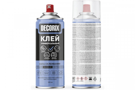 Клей аэрозольный универсальный 520мл  DECORIX
