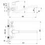 Смеситель д/в Partner LM6553C однорук. L-излив 300мм LEMARK