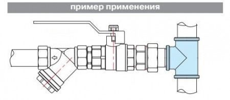 Тройник ВР лат. TEBO 1 1/4"