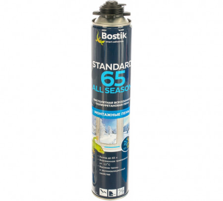 Пена монтажная Bostik Standart ALL Seasons 65 под пистолет  всесезон. 800мл