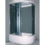 Душ. кабина SW-12080A L AQUARIUS высокий поддон 120*80*215, мат.стекло, проф.серебро