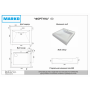 Раковина ФОРТУНА MARKO 585 х600х120 на стир.машину (с кронштейнами)