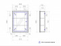 Зеркало-шкаф "Geometry" с Led подсветкой 60