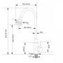 Смеситель д/к Kitchen AV9001B гибкий излив,черный AVRORA