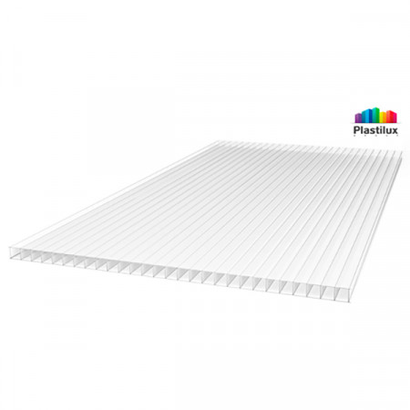Поликарбонат сотовый GOODPLAST 6*2,1м*6 мм прозр. плотность 0,74кг на м2