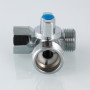 Кран шаровый ВР-НР-НР 3-х ходовой для СМА VALTEC 1/2"х3/4"х1/2"