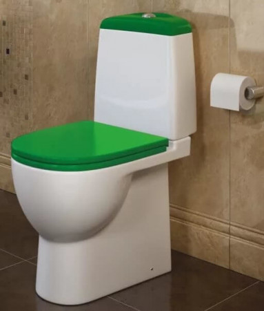Унитаз-компакт (Sanita) Best Color Green прямой выпуск, нижн.подвод 2-х реж.арм, сид.дюроп, микролифт