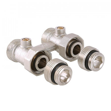 Двойной узел VALTEC для нижнего подкл. радиатора прямой 1/2"х3/4"