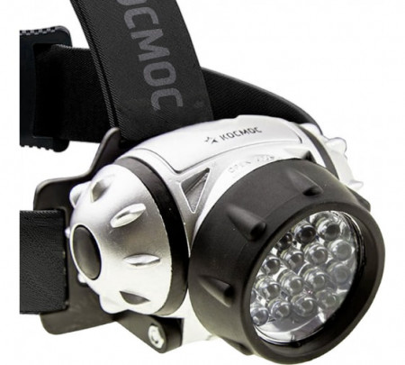 Фонарь налобный KOC-H14-LED, 14 LED, 3 батарейки ААА, 130Lm, Космос