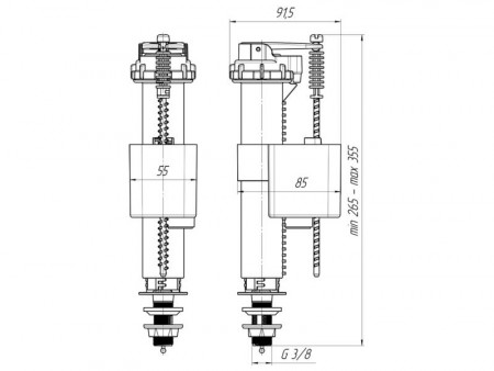 Клапан впуска нижний 3/8" АНИ WC5530