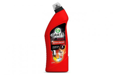 Средство для прочистки труб канализационных щелочное GRASS DIGGER-GEL 750 мл