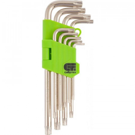 Набор ключей имбусовых Tamper-Torx, 9 шт, ТТ10-ТТ50