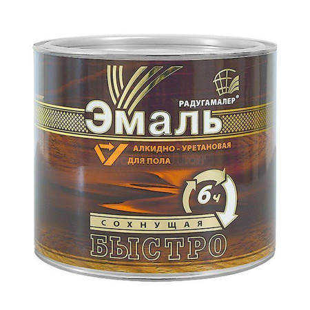 Эмаль для пола алкидно-уретан. желт-корич. 1,9 кг быстросох. "Радугамалер" Таганрог