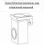 Раковина МОНАКО V51D1 595х585х110 на стир.машину (с кронштейнами) Bergg