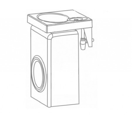 Раковина МЕЙСИ V5D1 595x592x100  на стир.машину (с кронштейнами) Bergg