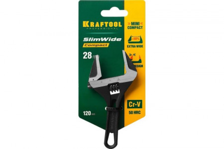 Ключ разводной Kraftool SlimWide Compact. 120/28 мм