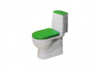 Унитаз-компакт (Sanita) Best Color Green прямой выпуск, нижн.подвод 2-х реж.арм, сид.дюроп, микролифт