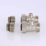 Двойной узел VALTEC для нижнего подкл. радиатора прямой 1/2"х3/4"