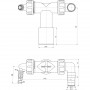 Колено с двумя штуцерами DN40/32 / 8–23 с обр. клапанами P156Z ALCAPLAST