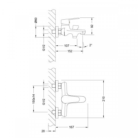 Смеситель д/в Point LM0314C однорук. LEMARK
