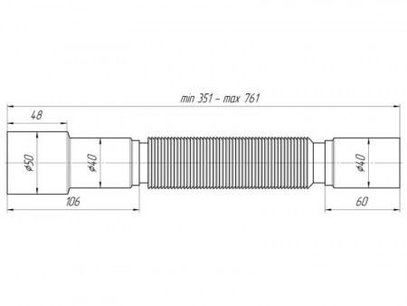 Гофра АНИ (К406) 40х40/50 мм